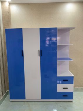 Tủ Áo Nhựa Đài Loan 3 Cánh Trắng Xanh TA405