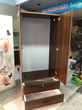 TỦ NHỰA 2 CÁNH NÂU GIẢ GỖ TA2223