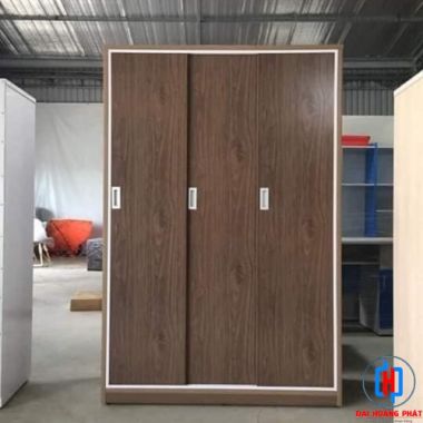 Tủ Nhựa Cửa Lùa 3 Cánh Giả Gỗ