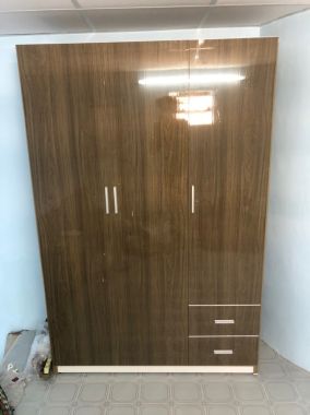 Tủ Quần Áo Nhựa Vân Gỗ Nâu 3 Cánh TA33
