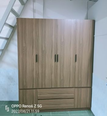 Tủ Nhựa 4 Cánh Vân Gỗ TAE09