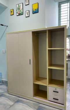 Tủ Quần Áo 3 Cánh Cửa Lùa Giả Gỗ TAL01