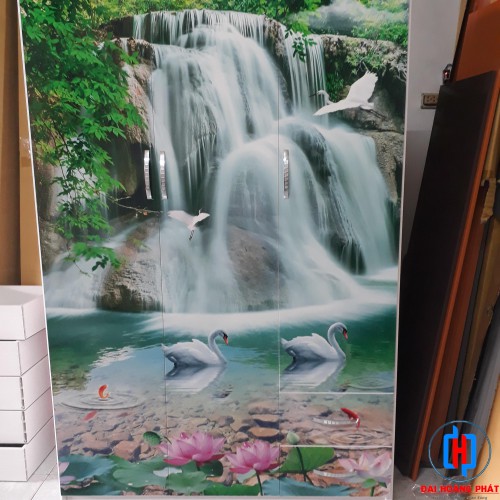 TỦ NHỰA 3D 3 CÁNH HÌNH THÁC 3D316