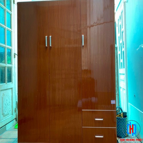 TỦ ÁO 3 CÁNH MÀU VÀNG VÂN GỖ