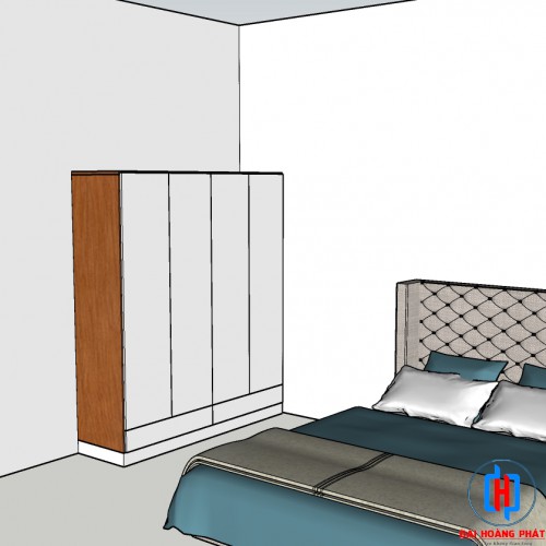 MẪU TỦ ĐƯỢC THIẾT KẾ 4 CÁNH 2 HỘC KÉO