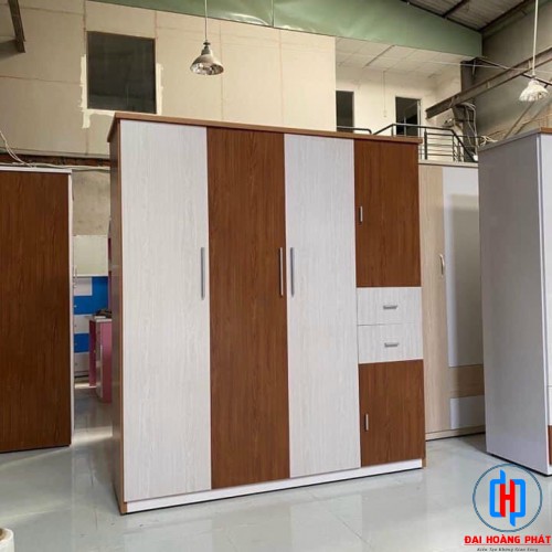 TỦ NHỰA 4 CÁNH GIẢ GỖ TN444