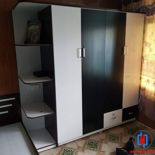 TỦ NHỰA 5 CÁNH TRẮNG ĐEN CÓ KỆ TA NHỰA 5 CÁNH TRẮNG ĐEN CÓ KỆ TA505