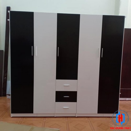 TỦ NHỰA 5 CÁNH TRẮNG ĐEN TA567