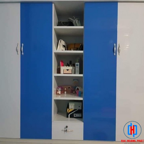 TỦ NHỰA 5 CÁNH TRẮNG XANH TA5010