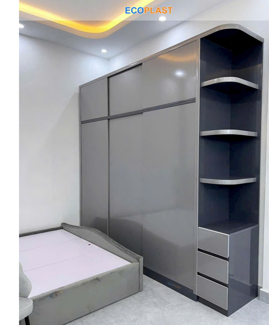 Tủ áo nhựa cao cấp ecoplast cánh lùa