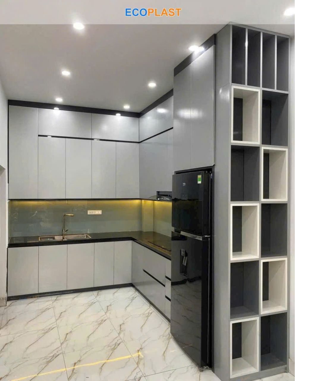tủ bếp nhựa trên ecoplast cao cấp