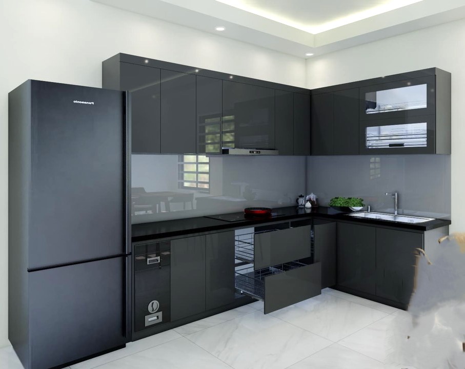 Tủ Bếp Nhựa Khung Ecoplast Cánh Acrylic TBA01