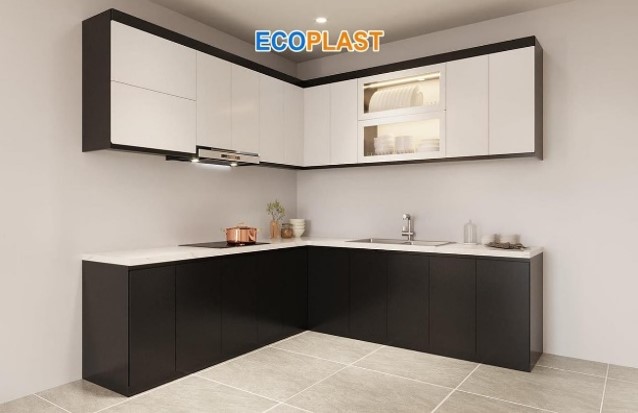 Tủ Bếp Ecoplast Thùng Galaxy 06 Cánh Trắng TB02
