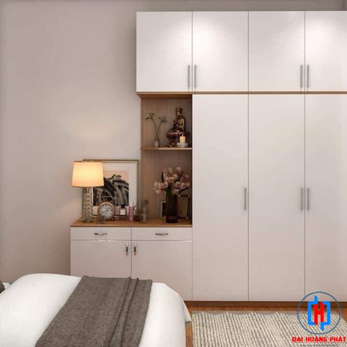 Tủ Nhựa 5 Cánh Trắng Có Kệ TA50005