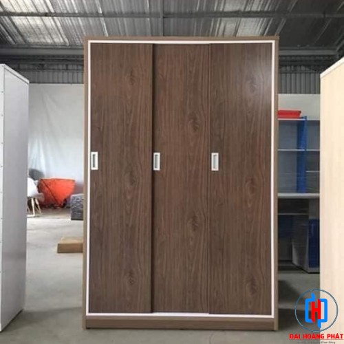 Tủ Nhựa Cửa Lùa 3 Cánh Giả Gỗ