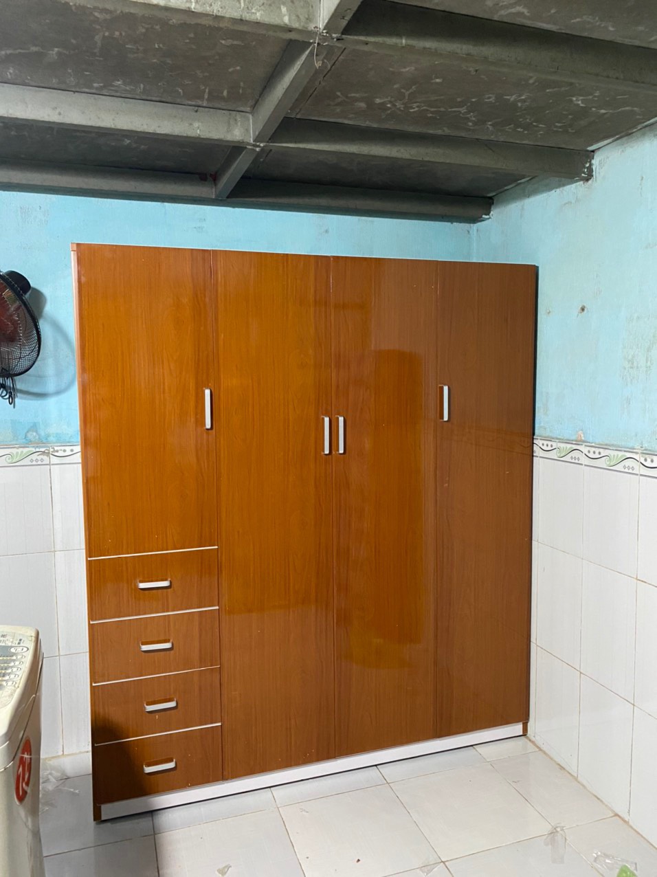 Tủ Áo Nhựa Vân Gỗ 4 Cánh TA406