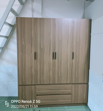 Tủ Nhựa 4 Cánh Vân Gỗ TAE09
